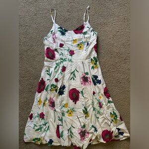 White floral old navy sun dress size medium